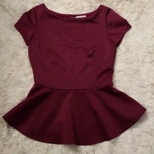 Purple peplum top